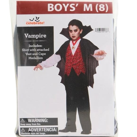 New Way to Celebrate Vampire Dracula Costume for Children, Boys medium (8) - Picture 8 of 8